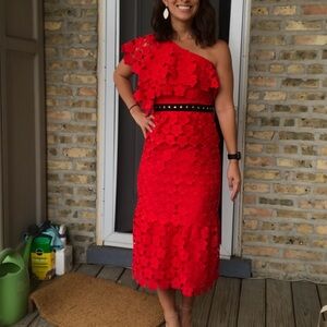 Juicy Couture Black Label Red One-Shoulder Dress